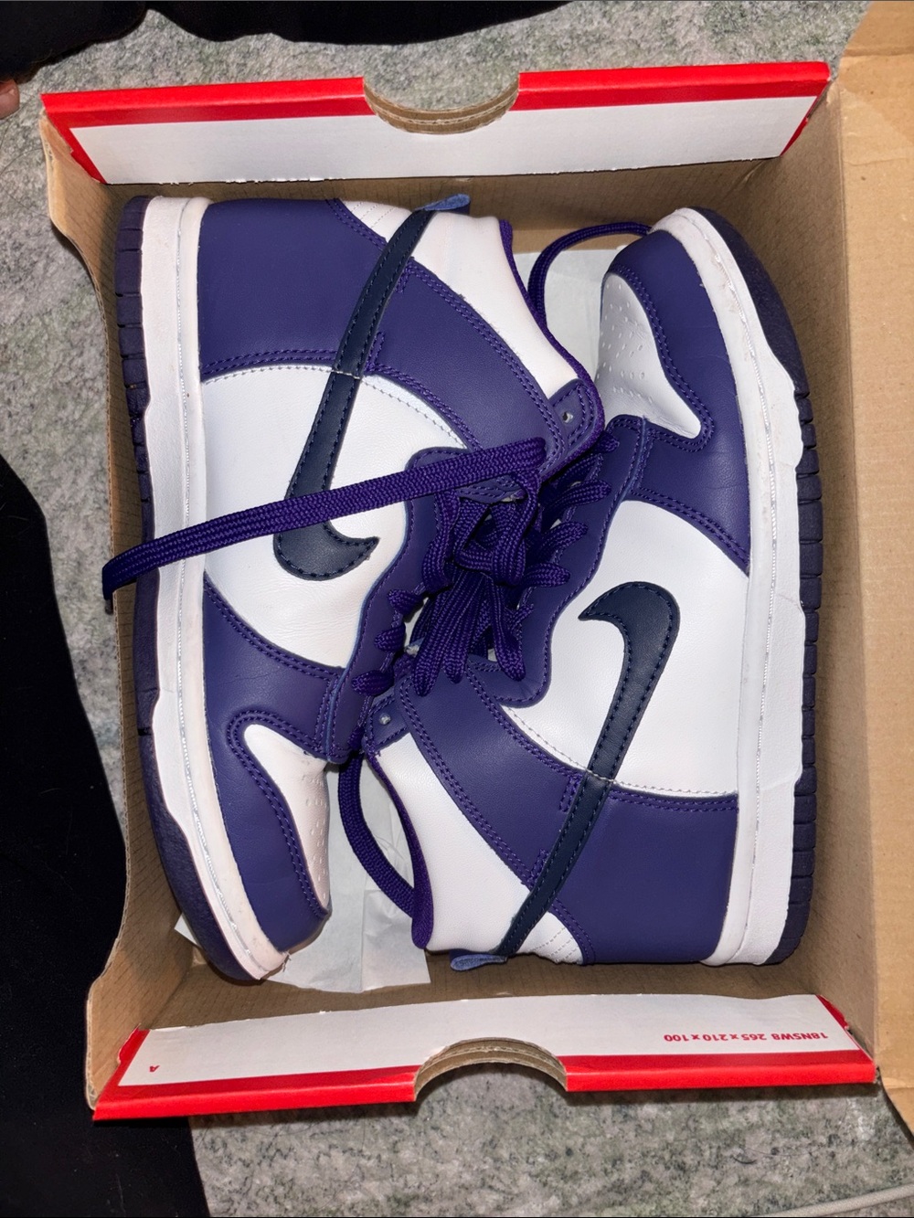 Nike Kids Purple, White & Black High-Top Sneakers